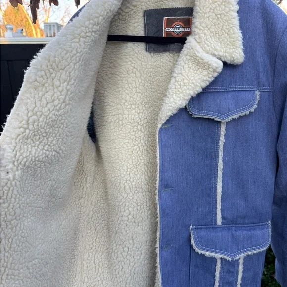 Vintage PIONEER Denim & Sherpa-Lined Western-style Jacket - Picture 4 of 5